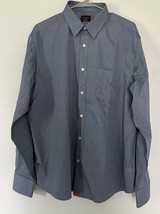 UnTuckit Shirt Mens XL Button Down Long Sleeve Blue White Check Casual - $24.99