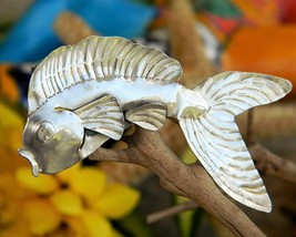 Fish Goldfish Aluminum Tin Sheet Metal Brooch Pin Hand Crafted Figural - £15.58 GBP