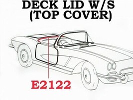 1959-1960 Corvette Weatherstrip Top Cover (Deck Lid) USA - £21.77 GBP