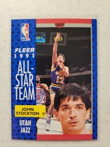 1991-1992 Fleer #217 John Stockton - All Star Team - NBA - Freshly Opened - £1.62 GBP