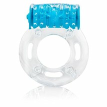 Color Pop Quickie Screaming O Plus Vibrating Ring Silicone Cockring Blue - $13.36