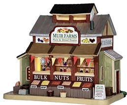 Lemax Holiday Village 2016 MUIR FARMS NUTS &amp; FRIED FRUITS Lighted Buildi... - £34.28 GBP