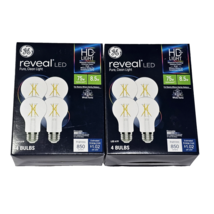 2 Pack Reveal Led Pure Clean Light 4 Bulbs Led A19 HD+ Light Whole Home  - $33.99