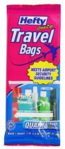 Hefty One Zip Travel Bags, Quart Travel Size, 7 Bags - $9.99