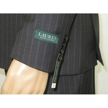 Men RALPH LAUREN Suit Wool Blend Two Button Classic Pinstripe Formal 0151 Gray image 9