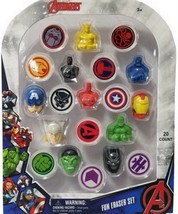 Marvel Avengers Superheroes 20 Pcs. Fun Pencil Eraser Set (3+) - £7.94 GBP