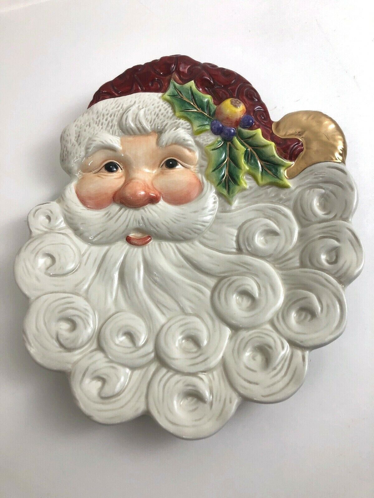Fitz & Floyd Christmas Santa Canape Collector Plate 2003 with Box 2063/330 - $14.03
