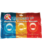 Liquored Up Pecker Gummy Ring Pack Of 3 Penis Candy Cock Rings - £9.21 GBP