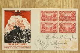 US Postal History Cachet Cover FDC 1937 Honor of US Army Heroes Station Cancel - £9.95 GBP