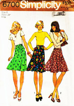 Misses' SKIRTS Vintage 1974 Simplicity Pattern 6700 Size 8  UNCUT - £9.28 GBP