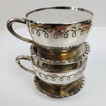 Vintage Metal Teacup Salt Pepper Set - £13.25 GBP