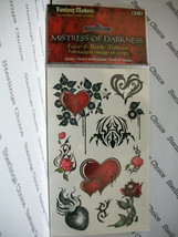 Fantasy Makers Face &amp; Body Temporary Tattoos #12481 Mistress of Darkness - $5.93