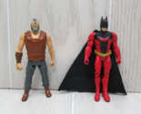 DC Universe Dark Knight Rises Red Batman Bane action figures lot of 2 Ma... - £7.81 GBP