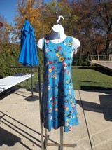Nwt Ann Taylor Loft Cute Blue Floral Knit Dress Pm - £21.22 GBP