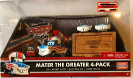 Disney Pixar Cars Toon 4-pack Lug, Rocket Mater, Mater Fan Mia &amp; Mater fan Tia - £79.00 GBP