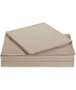 Salt Microfiber Taupe Twin Sheet Set Truly Soft - £17.70 GBP