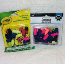 Crayola Crayon Tip Pencil Top Erasers/regular 2 package - £7.84 GBP