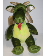 Build a Bear Workshop Enchanted Fire Breathing Dragon 19" Gold Wings Ret... - $15.15