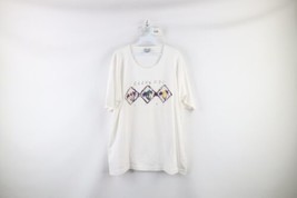 Vintage 90s Streetwear Womens 2XL Heavyweight Spell Out Hollywood T-Shirt USA - £27.55 GBP