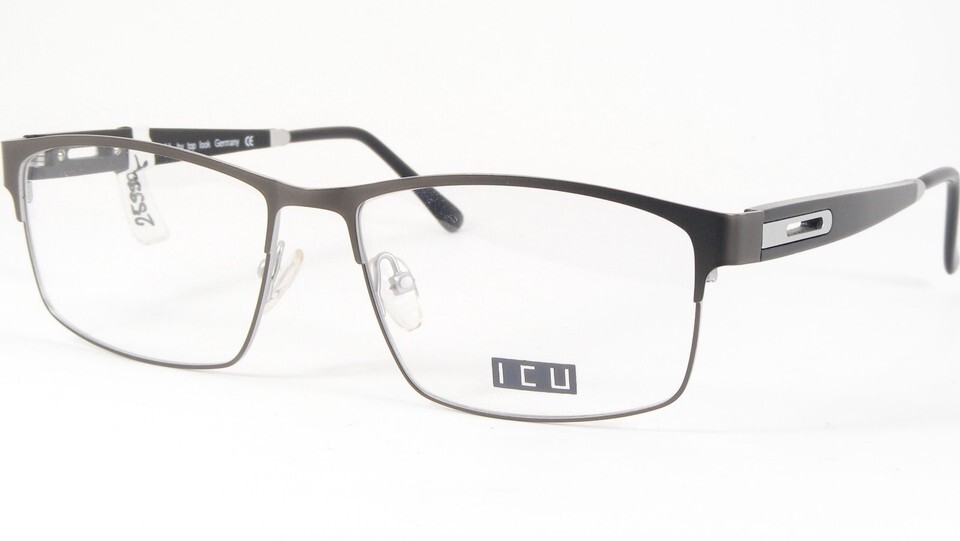 ICU by top look 8790 3 Grey /Silver /Black UNIQUE RARE EYEGLASSES 58-17-... - $95.98