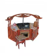 3D Mini Kitchen Model – DIY Cardboard Furniture Kit for Dollhouse Collec... - $29.59 CAD