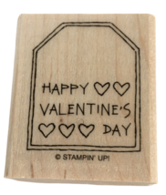 Stampin Up Rubber Stamp Happy Valentines Day Gift Tag Card Making Hearts Love - £2.98 GBP