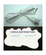 +BONUS PADS!+ 2 ELECTRODE LEAD WIRE Cables 3.5mm for Digital Massager TE... - £11.86 GBP