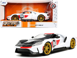 2021 Ford Gt #98 White &quot;Heritage Edition&quot; &quot;Bigtime Muscle&quot; Series 1/24 Diecas... - £28.24 GBP