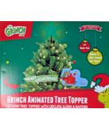 MR CHRISTMAS 12939 THE GRINCH ANIMATED CHRISTMAS TREE TOPPER W/LIT STAR ... - $78.78