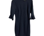 Banana Repubic Dress Womens Size 8 Blue Knit Knee Length Petal Sleeve Sh... - $25.68