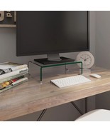vidaXL Clear Tempered Glass TV Stand for 50-65 inch TVs with Adjustable - $2,836.01 MXN
