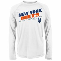 New York Mets Majestic Youth Boys Long Sleeve White Shirt M 10-12 NWT - £11.60 GBP