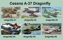 6 Different Cessna A-37 Dragonfly Warplane Magnets - £78.22 GBP