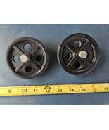 25DD24 PAIR OF PULLEYS FROM EXERCISE MACHINE, 3-3/8&quot; DIAMETER, 11/16&quot; WI... - £5.76 GBP