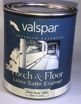 Valspar 1505 Quart Clear Base Porch and Floor Latex Stain Enamel Paint-S... - £33.53 GBP