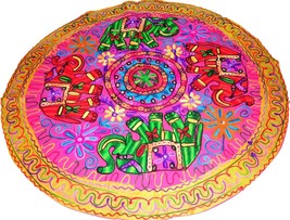 Traditional Embroidery Round Tablecloth /Throw Exotic Home Decoration ta... - $16.82