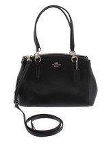 NWT Coach F57525 Leather Christie Large Satchel Handbag Shoulder Purse in Black - £128.59 GBP