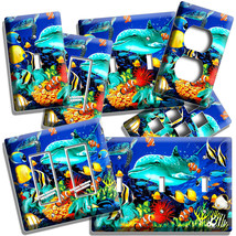Colorful Oc EAN Life Tropical Sea Fish Dolphin Light Switch Outlet Art Wall Plate - £14.42 GBP+