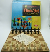 E.S. Lowe Tournament Plastic Chess Set Game No. 801 Staunton Hallow Complete - £16.24 GBP