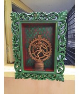 Antique Green Hand crafted wooden frame with lord Shiva in Natraj Pose G... - $3,136.84 MXN