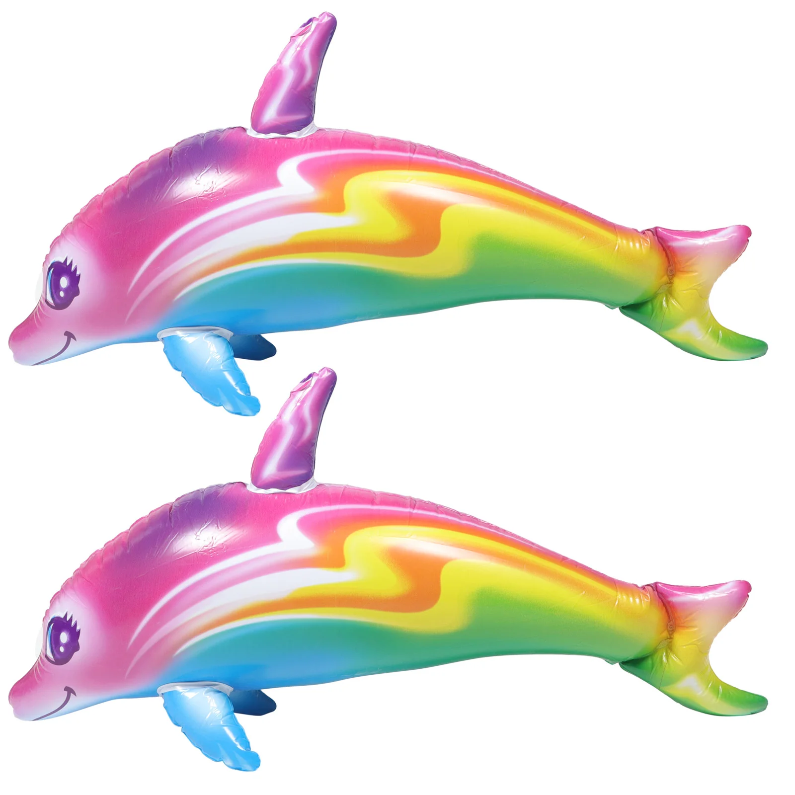 2 Pcs Toys Inflatable Dolphin Children Beach Game Party Favors Learning Kids - £11.22 GBP