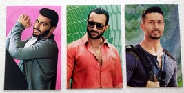Set of 3 Postcards Bollywood Actors Saif Ali Khan Arjun Kapoor Tiger Shroff - $9.99