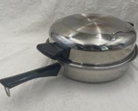 Vintage AMWAY QUEEN 18/8 Stainless Steel Skillet/Fry Pan w/ Dome Lid/Egg... - $62.69