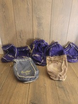 Lot Of 7 Crown Royal Drawstring Bags 6- 9 Inch And 1 13 Inch Bags - £15.65 GBP