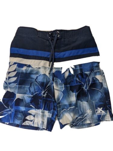 ZeroXposur Men&#39;s Swim Floral Stretch Board Short Trunks Blue UPF 50+ Siz... - $19.86