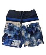 ZeroXposur Men&#39;s Swim Floral Stretch Board Short Trunks Blue UPF 50+ Siz... - €17,22 EUR