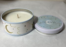 Illume Anthropology DREAM Soy Candle in Tin fresh air &amp; apricot peony 5.... - £8.56 GBP