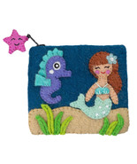 Mermaid 221216 Seahorse Felted Sheep Wool Coin Purse Wild Woolies - $33.27 CAD