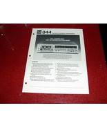 DUAL (UNITED AUDIO) 844 CASSETTE DECK SINGLE PAGE SPEC SHEET - $8.21 CAD