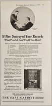 1921 Print Ad The Safe-Cabinet &quot;World&#39;s Safest Safe&quot; Fire Rating Marietta,Ohio - £15.21 GBP